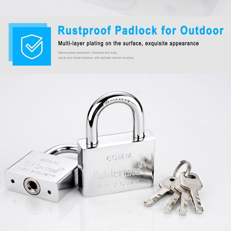 VNAKER Security Chain and Lock - 39 Inch Heavy Duty 8mm Galvanized Anti-Rust and Anti-Theft Chain With Padlock for Bike, Bicycle, Scooter, Motorcycle, Door, Gate, Fence - Image 5